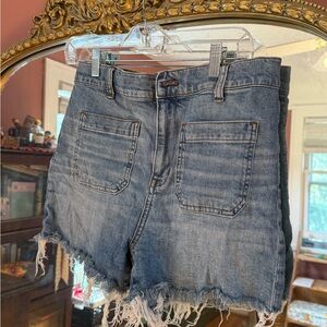 Madewell Denim Frayed Hem Women Shorts
